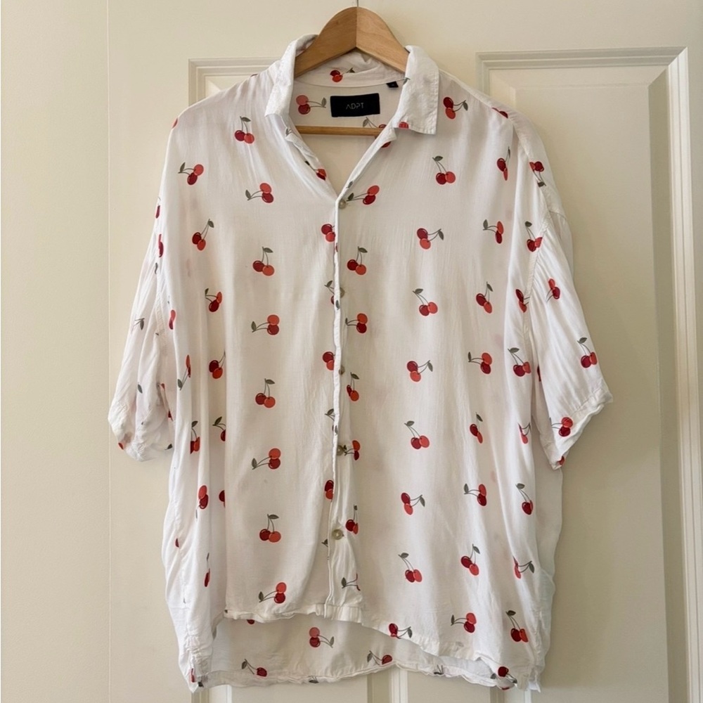ADPT Oversized Revere Collar Short Sleeve Shirt - M